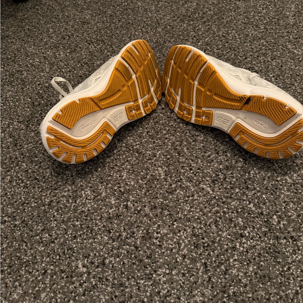 Women's White and Orange Athletic Shoes - Picture 5 of 5